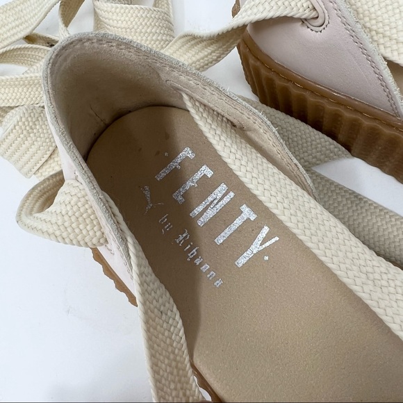 Fenty Puma Creeper Bow Tie Lace Up Espadrilles - Picture 11 of 12